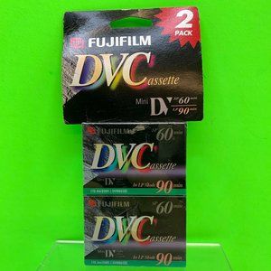Fujifilm DVC Mini Digital Video Cassette Pack of 2 60 Min SP90 Min LP.